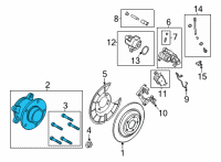 OEM 2022 Ford Maverick HUB ASY - WHEEL Diagram - NZ6Z-1104-B