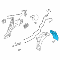 OEM 2019 Hyundai Elantra Rear Wheel Guard, Right Diagram - 86822-F3500