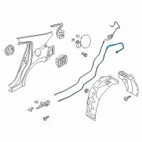 OEM 2017 Hyundai Elantra Catch & Cable Assembly-Fuel Filler Diagram - 81590-F2000