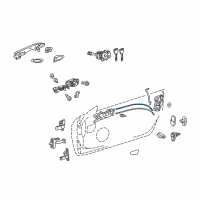 OEM 2016 Lexus RC300 Cable Assembly, Front Door Diagram - 69750-24111