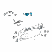 OEM 2016 Lexus RC F Door Lock Cylinder & Key Set, Left Diagram - 69052-24081