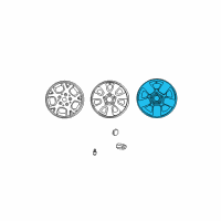 OEM 2002 Jeep Grand Cherokee Wheel Aluminum Diagram - 5HU03MA8AA