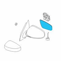 OEM Nissan Door Mirror Glass RH Diagram - 96365-4BA0A