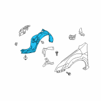 OEM 2009 Ford Fusion Fender Liner Diagram - 6E5Z-16103-A