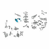 OEM 2010 Acura ZDX Garnish Assembly, Rear Console (Medium Gray) Diagram - 83406-SZN-A01ZA