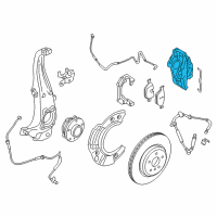 OEM BMW 650i Gran Coupe Brake Caliper Left Diagram - 34-11-7-846-701