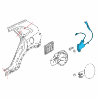 OEM 2021 Kia Niro EV Opener Assembly-Fuel Filler Diagram - 81590G5001