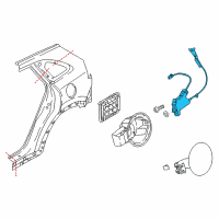 OEM 2020 Kia Niro Opener Assembly-Fuel Filler Diagram - 81590G5000