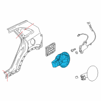 OEM Kia Niro EV Housing Assembly-Fuel Filler Diagram - 69513G5000
