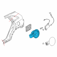 OEM Kia Niro Housing Assembly-Fuel Filler Diagram - 69513G5000