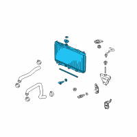 OEM Acura TL Radiator Diagram - 19010-RK1-A61