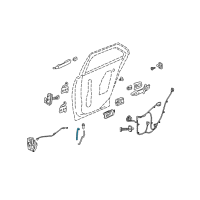 OEM 2006 Cadillac STS Rod Asm-Rear Side Door Locking *Ebony Diagram - 15233954