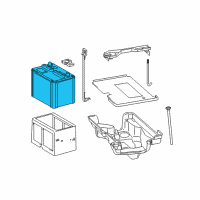 OEM Lexus LS460 Battery Diagram - 28800-38100