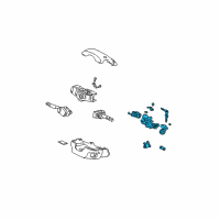 OEM 2002 Honda CR-V Cylinder Set, Key *YR202L* (DARK SADDLE) Diagram - 06350-S9A-A10ZB