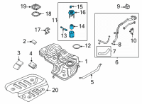 OEM Hyundai Santa Fe Pump Assembly-Fuel Diagram - 31120-CL200