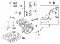 OEM Kia Carnival Cap Assembly-Fuel Filler Diagram - 31010R5000