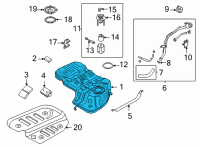 OEM 2022 Hyundai Santa Fe Tank Assembly-Fuel Diagram - 31150-P4800