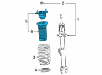 OEM 2021 Toyota Mirai Strut Mount Diagram - 48680-62010