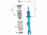 OEM 2022 Toyota Mirai Strut Diagram - 48520-69235