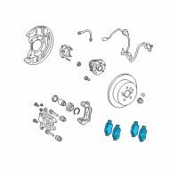 OEM Toyota Sienna Rear Pads Diagram - 04466-45010