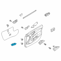 OEM 2013 Hyundai Veloster Power Window Sub-Switch Assembly Diagram - 93575-2V100-4X