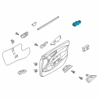 OEM 2013 Hyundai Veloster Power Window Main Switch Assembly Diagram - 93570-2V005-4X