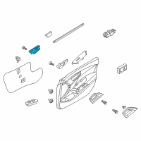 OEM 2014 Hyundai Veloster Interior Door Handle Assembly, Left Diagram - 82610-2V000-CR