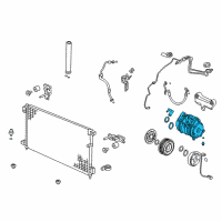 OEM Honda Accord Compressor Diagram - 38810-RCA-A01