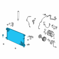 OEM Honda Accord Condenser Diagram - 80110-SDB-A62