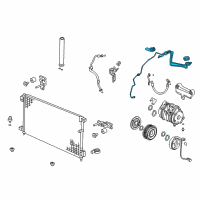 OEM 2003 Honda Accord Pipe Assembly, Air Conditioner Diagram - 80320-SDA-A02