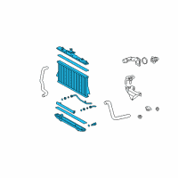 OEM 2010 Toyota Highlander Radiator Assembly Diagram - 16041-36060