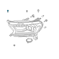 OEM 2019 Ford Ranger Headlamp Assembly Screw Diagram - -W704899-S450B