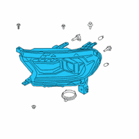 OEM 2019 Ford Ranger Headlamp Housing Diagram - KB3Z-13008-D