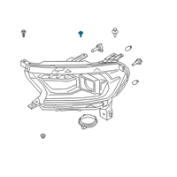 OEM 2022 Ford Ranger Headlamp Assembly Retainer Screw Diagram - -W702928-S450