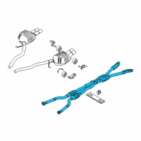 OEM BMW M6 Exhaust Pipe Assembly Diagram - 18-30-7-836-547