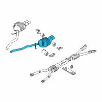 OEM 2006 BMW M6 Rear Muffler Left Diagram - 18-30-7-837-060