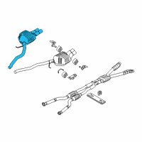 OEM 2006 BMW M6 Rear Muffler Right Diagram - 18-30-7-837-061