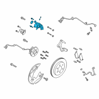 OEM 2018 Lincoln Navigator Caliper Diagram - JL1Z-2552-A