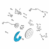 OEM 2019 Lincoln Navigator Splash Shield Diagram - JL1Z-2C028-B