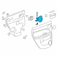 OEM 2006 Chevrolet HHR Handle, Inside Diagram - 19299613