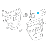 OEM 2008 Chevrolet HHR Switch Asm-Side Window (RH) Diagram - 10357162