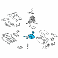 OEM 2010 Toyota Avalon Console Body Diagram - 58805-07011-A0
