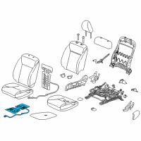 OEM 2019 Honda HR-V Heater, Right Front Seat Cushion Diagram - 81134-T7W-A51