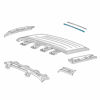 OEM Ford Freestar Upper Weatherstrip Diagram - 2F2Z-1651222-AA