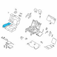 OEM 2013 Infiniti QX56 Pad Assy-2ND Seat Cushion, LH Diagram - 88361-1LB0A