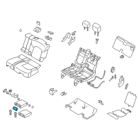 OEM 2014 Infiniti QX80 Cup Holder Assembly Diagram - 88741-1LK3D