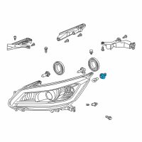 OEM 2015 Honda Accord Socket Complete (S25W Diagram - 33302-T2A-A01