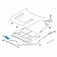OEM Nissan Male Hood Lock Diagram - 65601-EZ00D