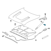 OEM 2010 Nissan Titan Stud-Ball, Gas Stay Diagram - 90456-ZP40A