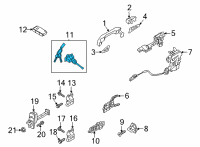OEM Kia Seltos Door Key Sub Set, Left Diagram - 81970Q5A00